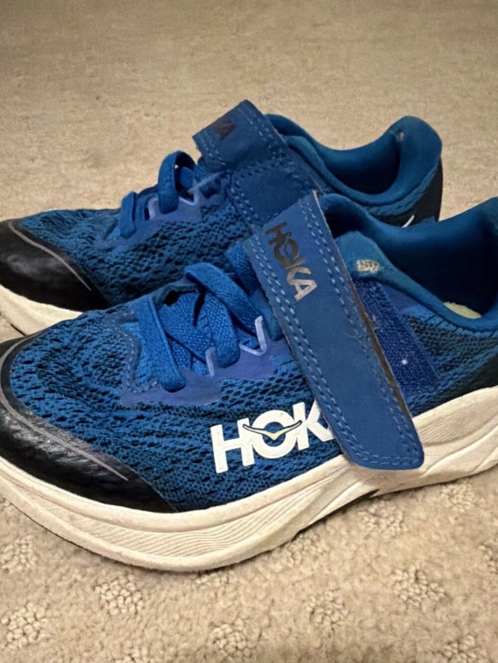 Hoka Rincon 4 Blue Black Little Kids Size 11 Running Shoes